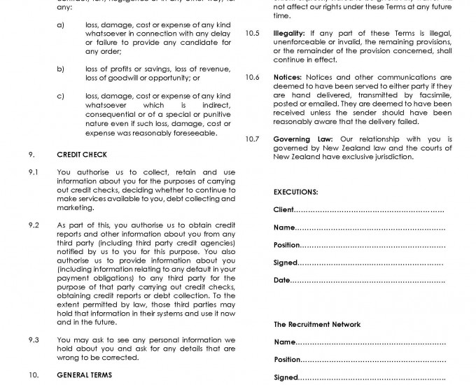 The Recruitment Network Terms of Business Permanent July 22 Page 3
