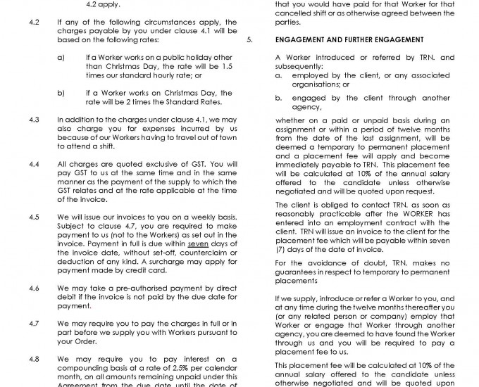 The Recruitment Network Terms of Business Temporary July 22 Page 2