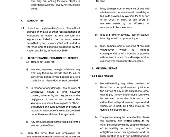 TRN Terms of Business Temporary 2026 Page 4